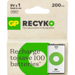 GP Battery Recyko NiMH 9V 200mAh 1-Pack GP Battery Recyko NiMH 9V 200mAh 1-Pack