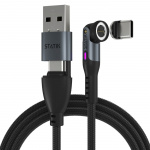 STATIK Cable 360 Pro Magnetic Tip USB-C/Lightning/MicroUSB Black 1m