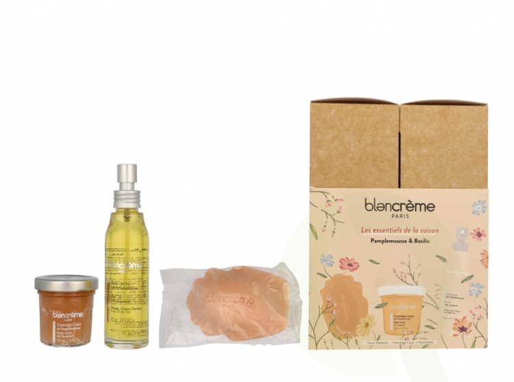 Blancreme Body Essentials Trio Set 160 ml Dry Oil 50ml/Grapefruit Scrub 40ml/Grapefruit Soap 70gr