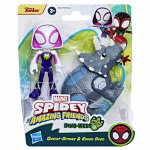 Spidey and His Amazing Friends Hero Dino Webs - Ghost-Spider & Rhino Dino