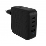 Targus Hyper - HyperJuice 100W USB-C GaN Travel Charger (3C+1A) - Black Targus Hyper - HyperJuice 100W USB-C GaN Travel Charger (3C+1A) - Black