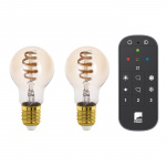 Eglo Set of 2x E27 A60 amber, remote control - TW - Zigbee, Bluetooth Eglo Set of 2x E27 A60 amber, remote control - TW - Zigbee, Bluetooth
