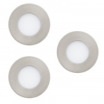 Eglo Set of 3x Fueva-Z recessed brushed steel Ø8.5 - TW - Zigbee, Bluetooth Eglo Set of 3x Fueva-Z recessed brushed steel Ø8.5 - TW - Zigbee, Bluetooth