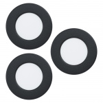 Eglo FUEVA 5 RECESSED SET - BLACK - 86mm diameter, 26mm height Eglo FUEVA 5 RECESSED SET - BLACK - 86mm diameter, 26mm height