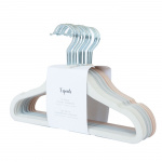 3 Sprouts Velvet Hanger (set of 15) - Cream, Gray, Hazelnut 3 Sprouts Velvet Hanger (set of 15) - Cream, Gray, Hazelnut