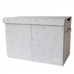 3 Sprouts Recycled Folding Toy Chest - Blueberry/Taupe