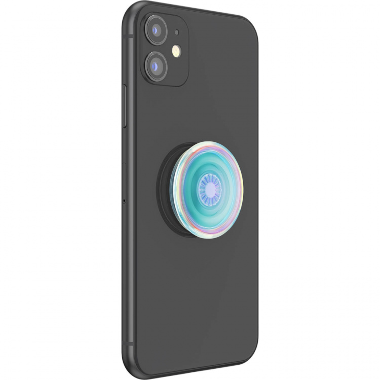 PopSockets Phone Holder PopGrip Original Clear Iridescent PopSockets Phone Holder PopGrip Original Clear Iridescent