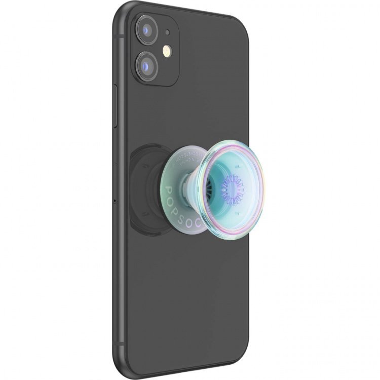 PopSockets Phone Holder PopGrip Original Clear Iridescent PopSockets Phone Holder PopGrip Original Clear Iridescent