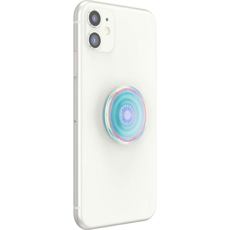 PopSockets Phone Holder PopGrip Original Clear Iridescent PopSockets Phone Holder PopGrip Original Clear Iridescent