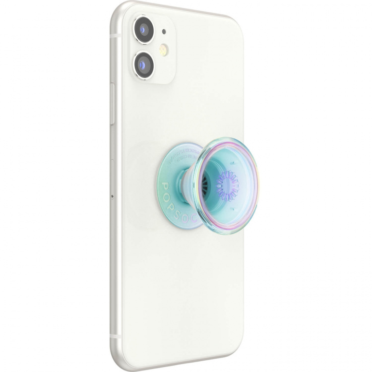 PopSockets Phone Holder PopGrip Original Clear Iridescent PopSockets Phone Holder PopGrip Original Clear Iridescent