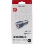 Hama Car Charger USB-C USB-A PD 38W Metal Hama Car Charger USB-C USB-A PD 38W Metal
