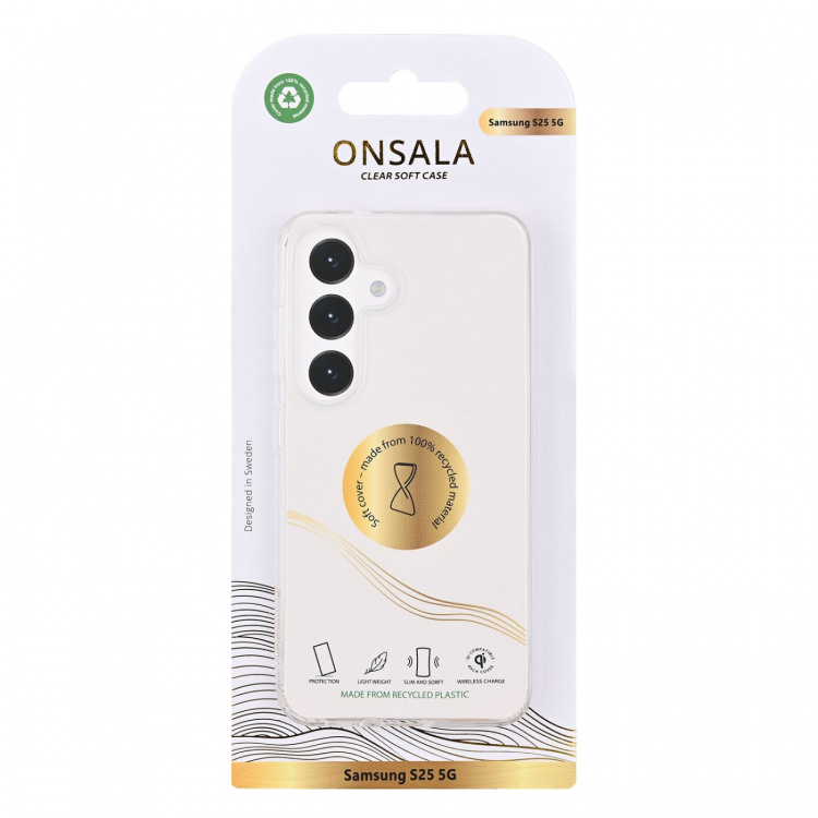Onsala Phone Case Samsung S25 5G TPU Recycled Transparent