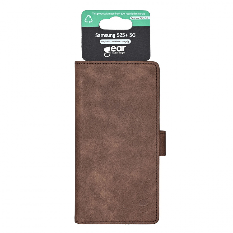 Gear Wallet Samsung S25+ 5G Classic 3 Card Recycled Brown