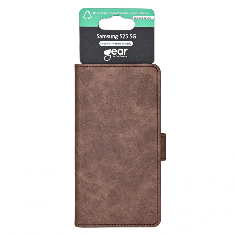 Gear Wallet Samsung S25 5G Classic 3 Card Recycled Brown