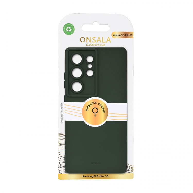 Onsala Phone Case Samsung S25 Ultra 5G Back Silicone Touch Recycled Olive Green Onsala Phone Case Samsung S25 Ultra 5G Back Silicone Touch Recycled Olive Green