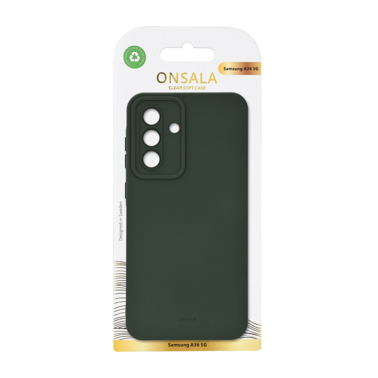 Onsala Phone Case Samsung A36 5G Back Silicone Touch Recycled Olive Green