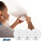 Alecto Smoke detector with hush button 3-pack White Alecto Smoke detector with hush button 3-pack White