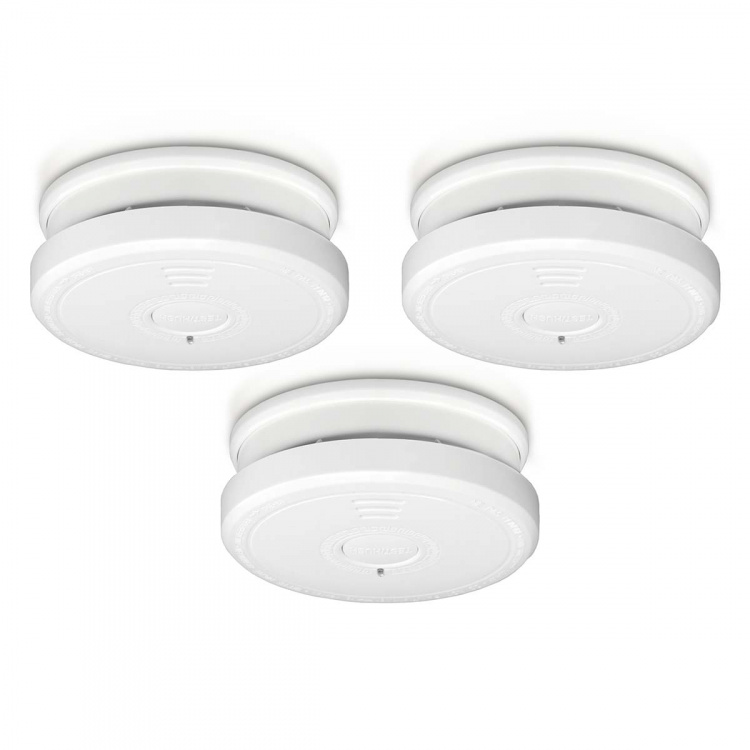 Alecto Smoke detector with hush button 3-pack White Alecto Smoke detector with hush button 3-pack White