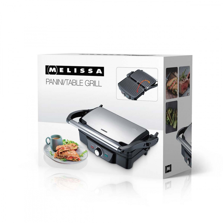 MELISSA Panini / Table grill 1600W Black / Stainless Steel top housing MELISSA Panini / Table grill 1600W Black / Stainless Steel top housing