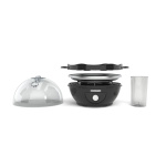 MELISSA Egg Boiler | 7 Eggs | Audible ready signal | Measuring cup | Black