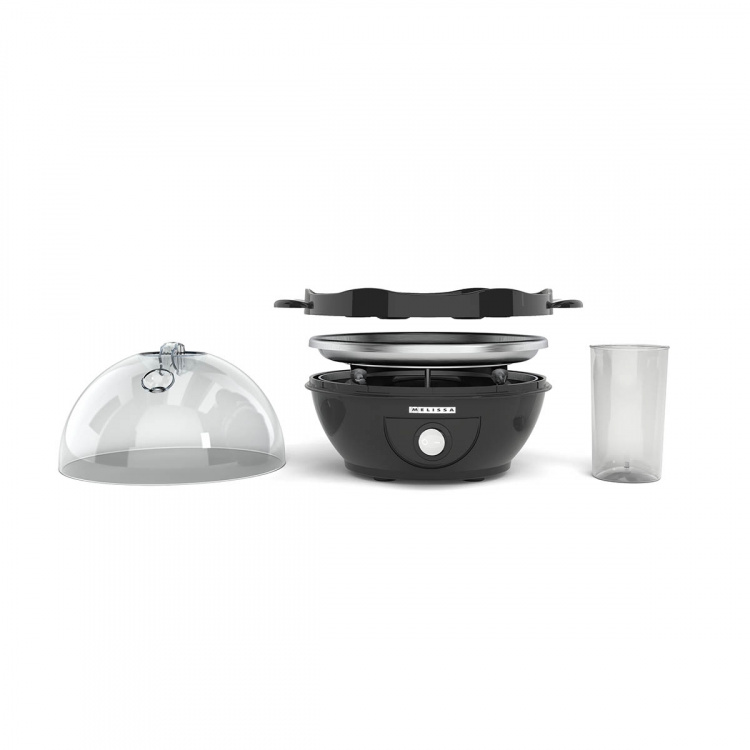 MELISSA Egg Boiler | 7 Eggs | Audible ready signal | Measuring cup | Black