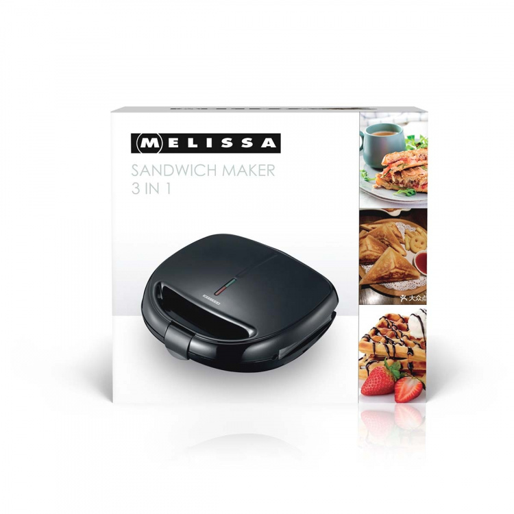 MELISSA 3 in 1 detachable sandwich maker 850W Black MELISSA 3 in 1 detachable sandwich maker 850W Black