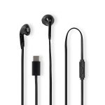 Nedis Wired Earphones | USB-C™ | Cable length: 1.20 m | Built-in microphone | Volume control | Black Nedis Wired Earphones | USB-C™ | Cable length: 1.20 m | Built-in microphone | Volume control | Black
