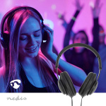 Nedis Over-Ear Wired Headphones | USB-C™ | Cable length: 1.20 m | Volume control | Black