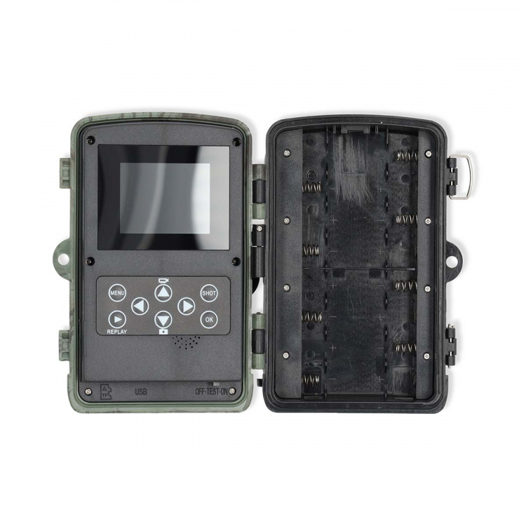 Nedis Wildlife Camera | 4K@10fps | 50 MPixel | 5 MPixel CMOS | IP65 | Black No-Glow IR | Night vision | Viewing angle: 60 ° | Motion sensor | Detection angle: 130 ° | Detection range: 20 m | Screen size: 2.4 