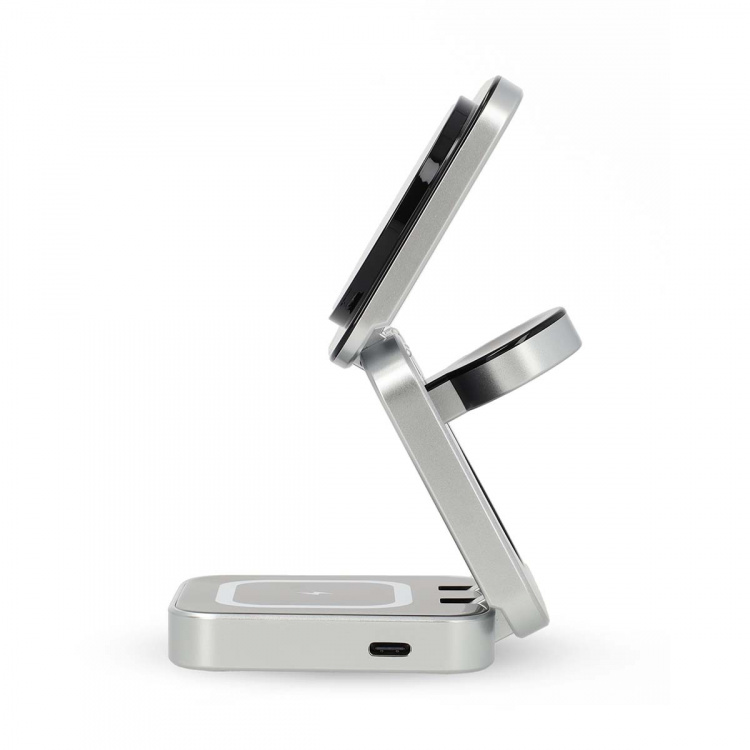 Nedis Wireless Charger | 3-in-1 | 2.5 / 5 / 15 W | LED-indicator in use | Including cable | USB-A / USB-C™ | 1.50 m