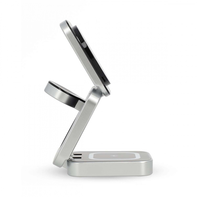 Nedis Wireless Charger | 3-in-1 | 2.5 / 5 / 15 W | LED-indicator in use | Including cable | USB-A / USB-C™ | 1.50 m