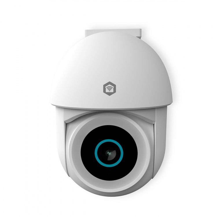 Nedis SmartLife Outdoor Camera | 3MP Full HD 1296p | Pan tilt | IP65 | Cloud Storage (optional) / microSD (not included) / Onvif | 5 V DC | With motion sensor | Night vision | White