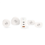 Nedis Travel Adapter | 100 - 240 V AC 50/60 Hz | 65 W | White