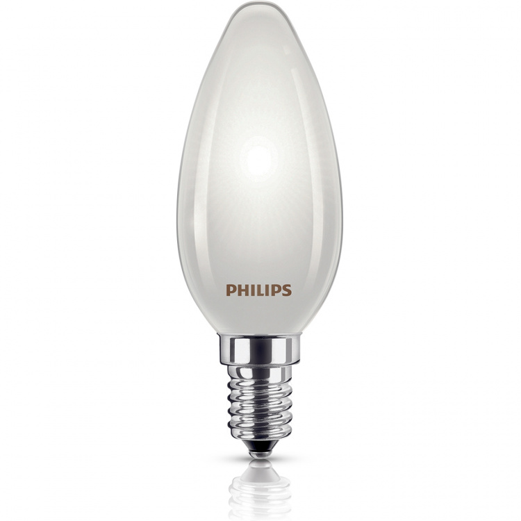 Philips LED E14 Kron B35 2,3W (40W) Frostad 485lm 2700K Energiklass A