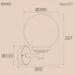 Llitt Doro Väggarmatur E27-sockel IP44 Vit