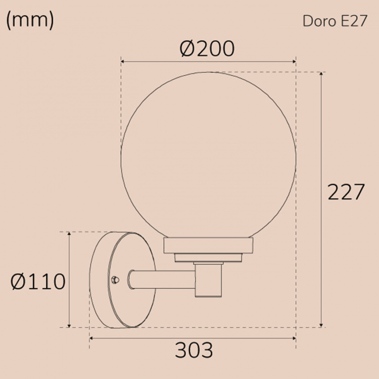 Llitt Doro Väggarmatur E27-sockel IP44 Vit