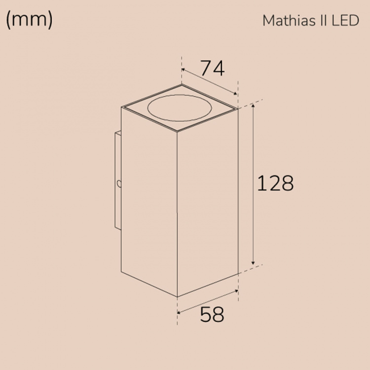 Llitt Mathias II Väggarmatur LED IP65 3000K 6W 520lm Corten