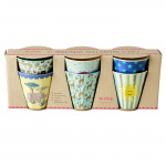 RICE Medium Melamine Cups 6 Pcs - Funky Prints