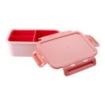 RICE Lunchbox with 3 Inserts - Coral and Red RICE Lunchbox with 3 Inserts - Coral and Red