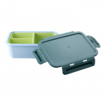 RICE Lunchbox with 3 Inserts - Green and Soft Blue