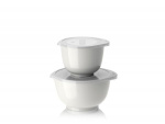 Rosti NEW Margrethe bowls, Set of 2 + lids - White