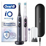 Oral B iO9 Duo Pack Black Onyx & Rose Quartz Electric Toothbrush Oral B iO9 Duo Pack Black Onyx & Rose Quartz Electric Toothbrush