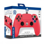 Trade Invaders Wired Controller for PS4 with 3M Cable - Red