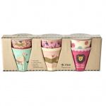 RICE 6 Pcs Small Melamine Kids Cups Jungle Print Pink