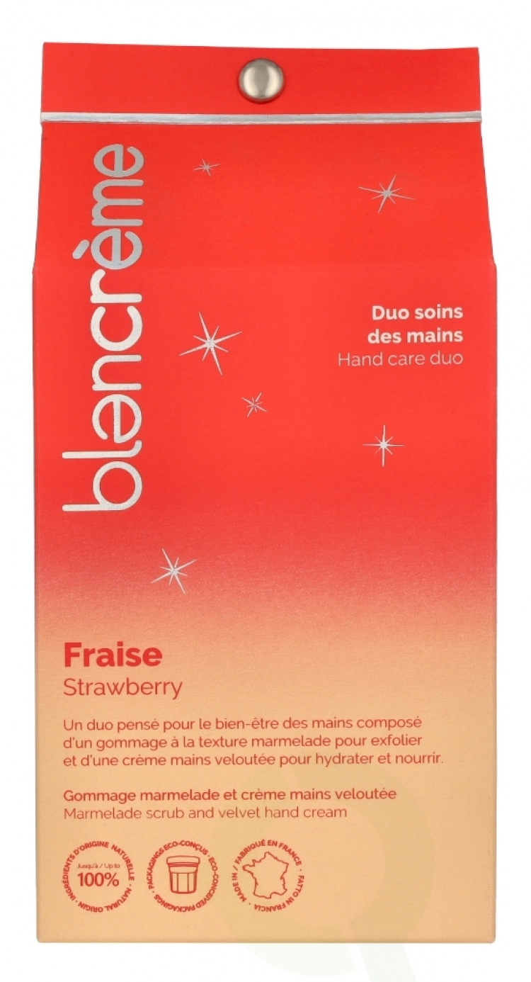 Blancreme Hand Cream Duo 70 ml Hand Cream 30ml/Scrub 40ml - Strawberry/Pomegrante