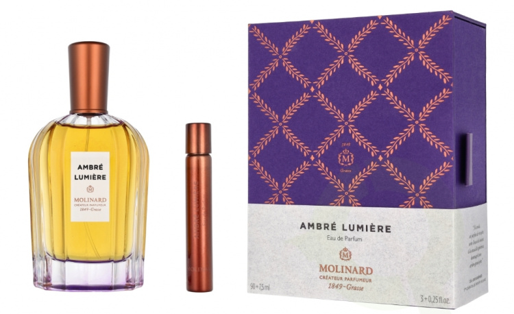 Molinard La Collection Privee Ambre Lumiere Giftset 97.5 ml Edp Spray 90ml/Edp Spray 7,5ml