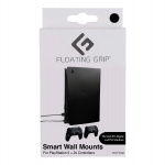 FLOATING GRIP Playstation 5 Wall Mounts by Floating Grip - Black Bundle