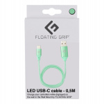FLOATING GRIP 0,5M LED USB-C Cable (Green)