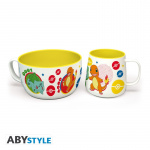 Abysse POKEMON - Breakfast Set Mug + Bowl - Pikachu & Kanto Starters