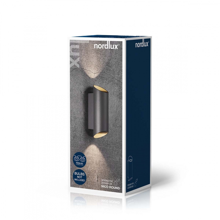 Nordlux Nico Round 22 Wall light Black